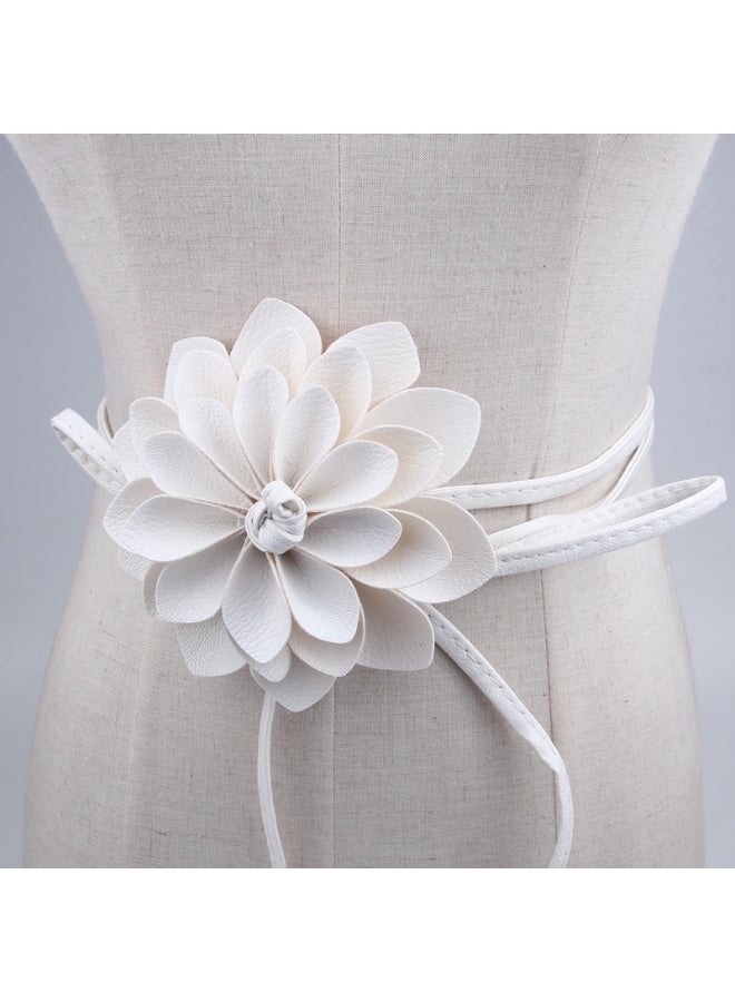 Womens Belts Waist Belt for Women Dress Knot Belt Rose Flower Leather belts - Image 2
